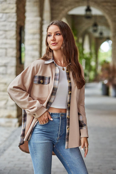 Chaqueta Suéter Cuadrillé Boyfriend Holgada de Punto Waffle - Image 13
