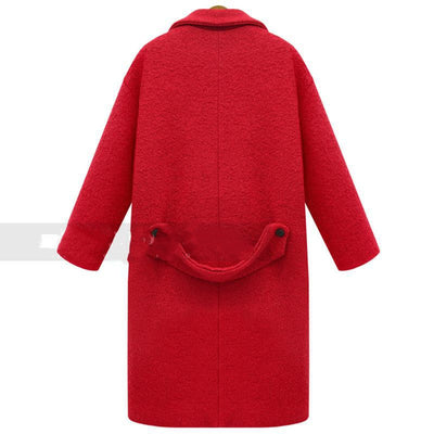 Abrigo de Lana y Algodón Acolchado con Cuello Solapa para Mujer - Image 8