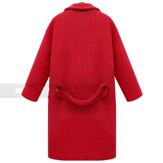 Abrigo de Lana y Algodón Acolchado con Cuello Solapa para Mujer - Image 8