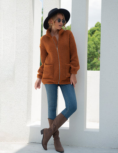 Chaqueta Polar Cálida para Mujer con Cierre de Cremallera - Image 12