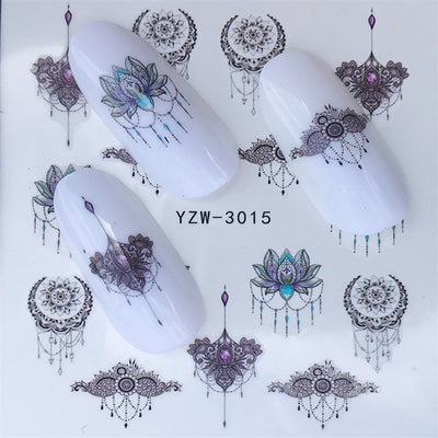 Calcomanías de Uñas Mariposas y Flores - Diseño Acuarela Premium