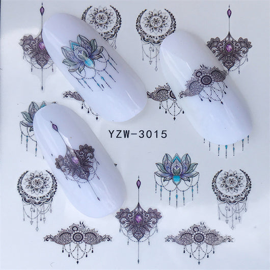Calcomanías de Uñas Mariposas y Flores - Diseño Acuarela Premium