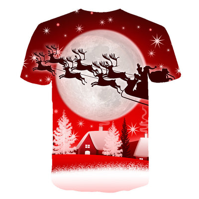 Playera Infantil Estampado Muñeco de Nieve 3D - Manga Corta Versátil - Image 3