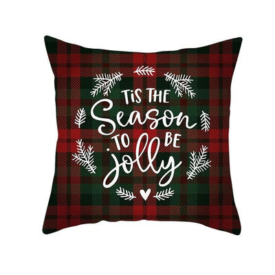 Funda de Almohada Navideña Cuadros Rojo Clásico - Image 11