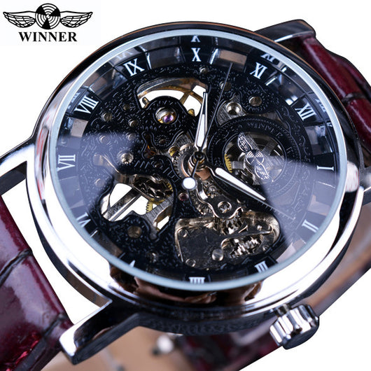 Reloj Mecánico Hombre Estilo Retro Romana con Diseño Hueco - Image 7