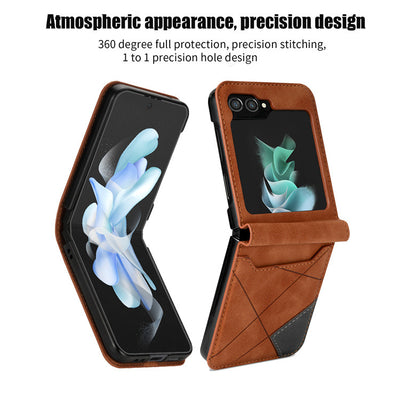 Funda Plegable Retro con Múltiples Compartimentos y Patrón Patchwork - Image 9