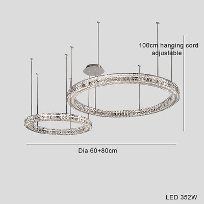 Lámpara de Araña LED Cristal Lujo Moderno Minimalista - Image 9