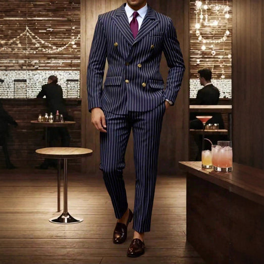 Conjunto de Traje Ejecutivo a Rayas para Hombre - Image 2