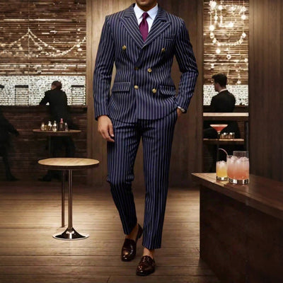 Conjunto de Traje Ejecutivo a Rayas para Hombre - Image 2