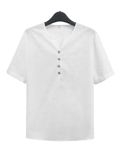 Playera Ligera Blanca de Manga Corta para Hombre - Image 20