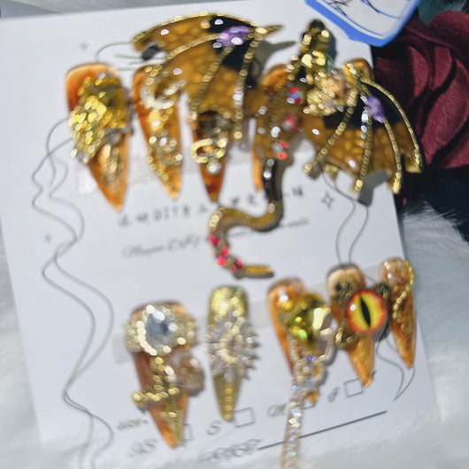 Armadura Dragón Ámbar Pintada a Mano - Estilo Personalizado Audaz