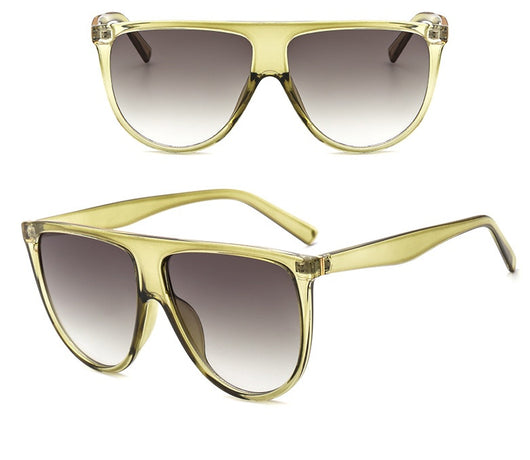 Women's full-frame tortoiseshell sunglasses with gradient purple lenses, shown from front and angled views. - Image 10
