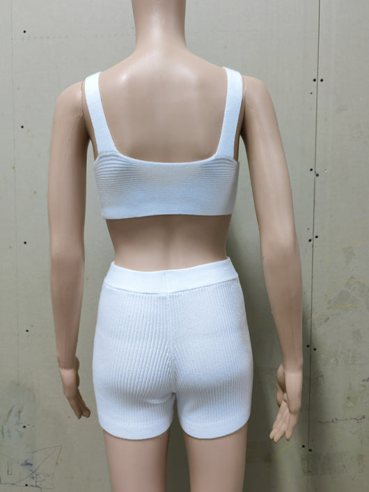 Conjunto Bikini Deportivo Escotado - Top Corto y Short Coordinado - Image 27
