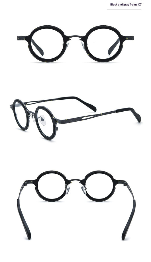 Armazón de Gafas Redondo en Titanio Ensamblado - Image 14