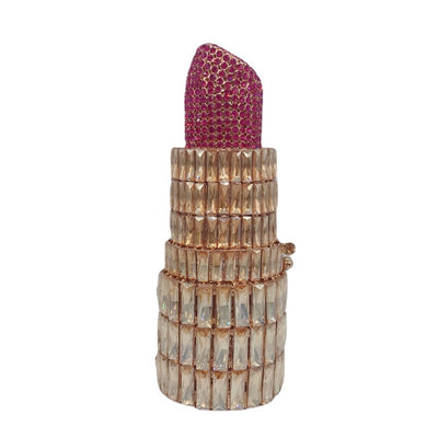 Cartera de Noche Diamantada con Forma de Labial para Mujer - Image 16