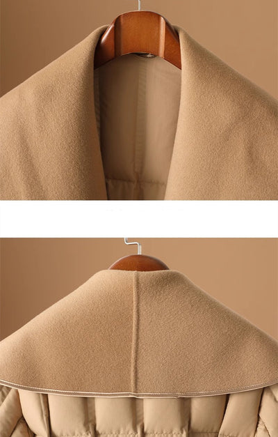 Abrigo de Plumón de Pato Blanco para Mujer - Calidez Premium - Image 8