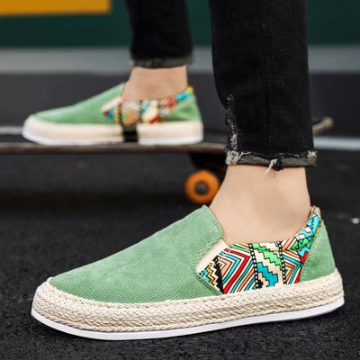 Zapatos Casuales de Lona Transpirable Ice Silk para Verano con Suela Suave Antideslizante