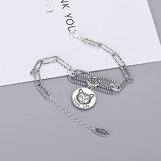Dije Gato de Plata de Ley para Estudiantes - Colgante de Personalidad - Image 5