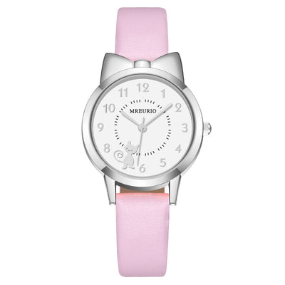 Reloj de Pulsera con Diseño de Gatita Adorable y Moño - Image 9