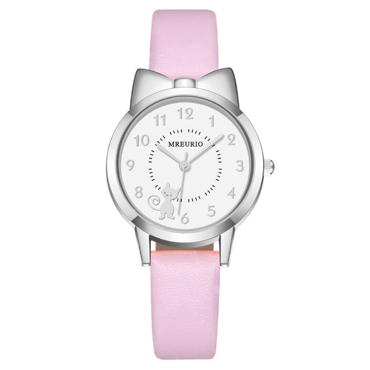 Reloj de Pulsera con Diseño de Gatita Adorable y Moño - Image 9