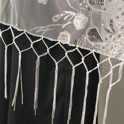 Chal de Gala Elegante con Lentejuelas y Borlas para Novia - Image 28