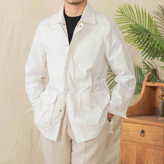 Chaqueta Casual de Algodón con Cordón - Transpirable y Versátil para Exteriores - Image 7