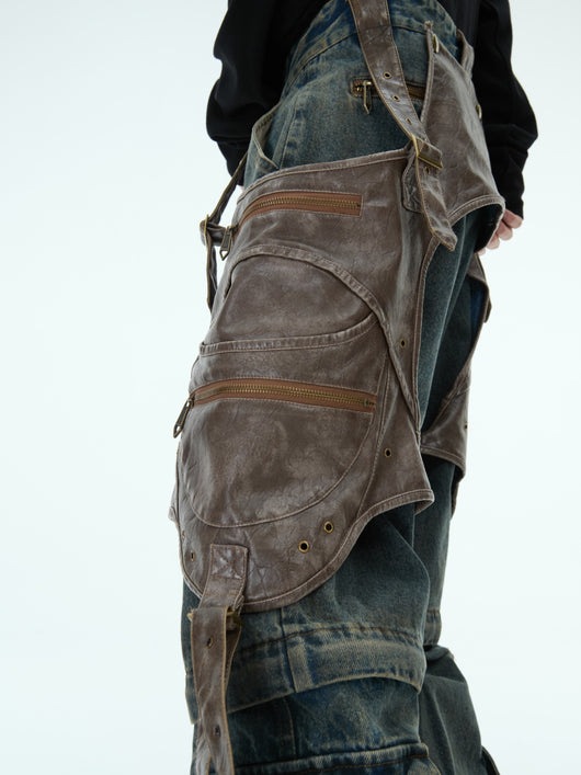 Jeans Retro Deconstruido con Costuras Desmontables para Hombre - Image 11