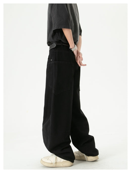 Pantalones Cargo Denim Retro Sueltos de Pierna Ancha - Image 12