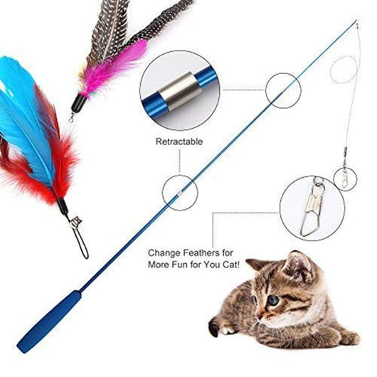 Varita Interactiva Retráctil de 3 Secciones para Gatos - Image 13