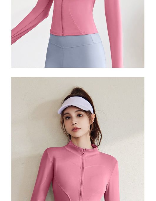 Chaqueta Deportiva Mujer Manga Larga Ajustada para Running, Fitness y Yoga - Image 32