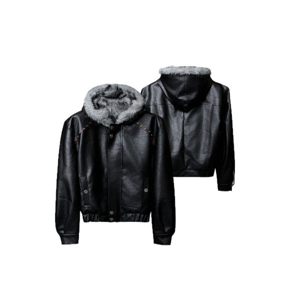 Abrigo de Invierno para Hombre con Forro Polar y Cuello de Piel
