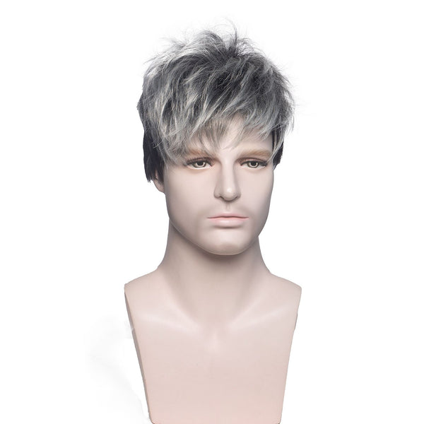 Peluca Corta de Textura Esponjosa para Hombre - Cobertura Completa