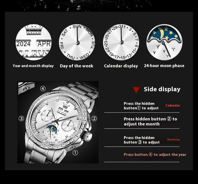 Reloj Automático Mecánico para Hombre con Incrustaciones de Diamantes - Image 10