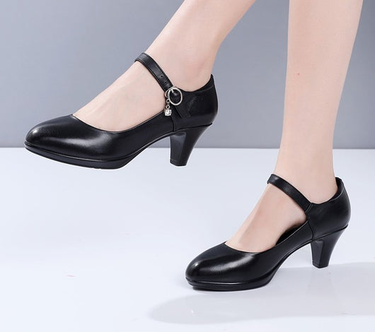 Zapatos Blancos de Tacón Medio para Mujer - Image 11