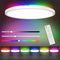 Plafón LED Dorado para Dormitorio 24W con Retroiluminación RGB Integrada