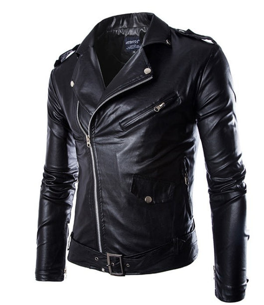 Chaqueta de Cuero Ajustada Estilo Motociclista Clásico Británico - Image 12