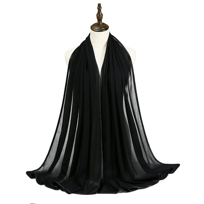 Pañoleta de Gasa con Perlas y Flecos Elegante - Image 13