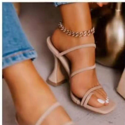 Sandalias de Tacón Alto Elegantes en Colores Sólidos - Image 5