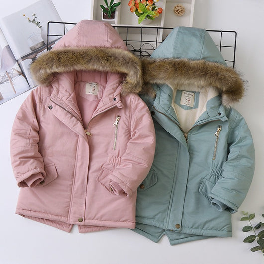 Chaqueta Acolchada Térmica para Niños - Algodón Grueso con Forro Polar