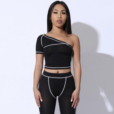 Conjunto Deportivo Asimétrico para Yoga y Fitness - Image 22
