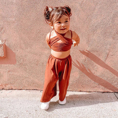 Conjunto de Dos Piezas para Niña Primavera Verano con Escote Halter - Image 3