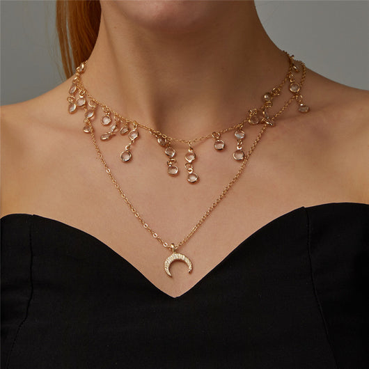 Collar Clavícula de Cristal Multicapa con Temperamento Retro - Image 12
