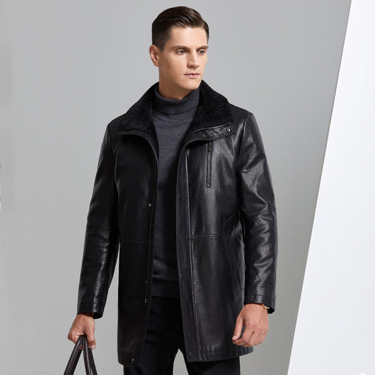 Chaqueta de Cuero Premium para Hombre con Forro Polar Grueso - Image 23