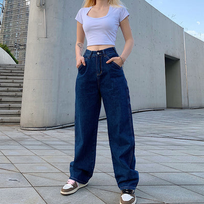 Jeans Rectos de Cintura Alta Sueltos con Estilo Moderno - Image 21