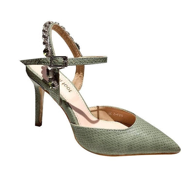 Sandalias de Tacón Stiletto con Punta Afilada y Diseño de Serpiente Brillante - Image 23