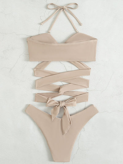 Bikini Sexy con Paneles y Cordones Ajustables - Image 3
