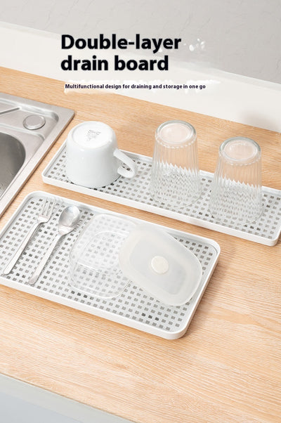 Bandeja Organizadora Doble con Portavasos y Almacenamiento - Image 10