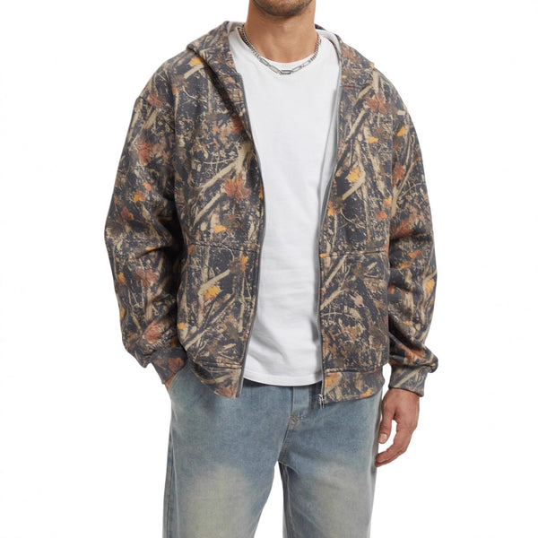 Sudadera con Cierre Estilo Camuflaje para Hombre