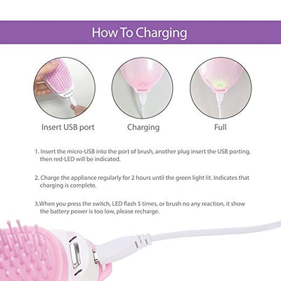 Peine Masajeador Eléctrico con Vapor - Antiestático y Batería Recargable - Image 11