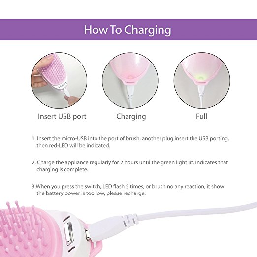 Peine Masajeador Eléctrico con Vapor - Antiestático y Batería Recargable - Image 11